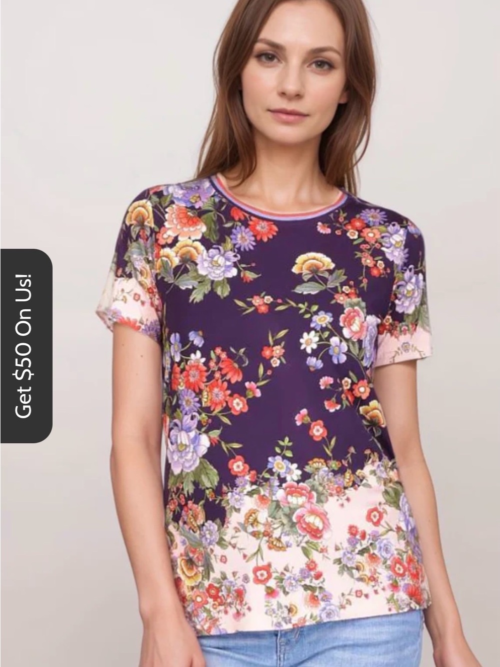 Johnny Was Janie Favorite Short Sleeve Crew Neck Tee